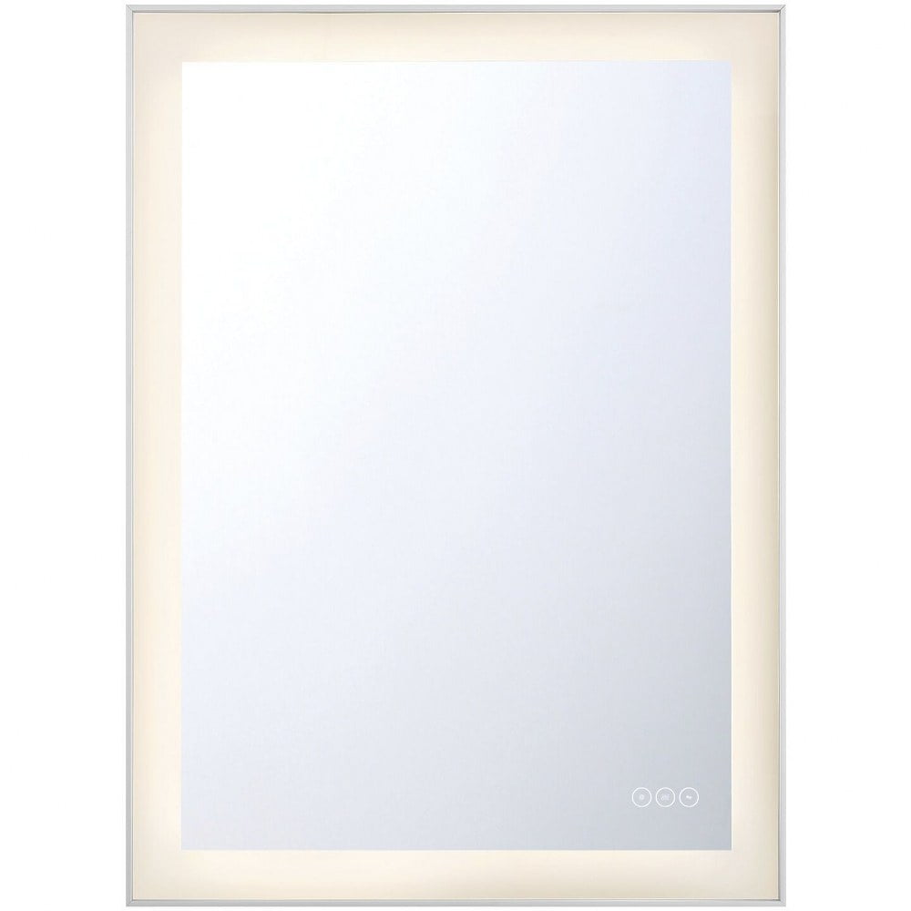 Lenora Rectangular Silver LED Mirror with Touch Switch