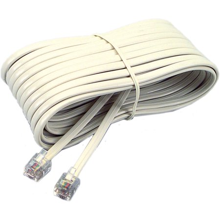 48106 Phone Line Cord 7-Feet Ivory Landline Telephone Accessory
