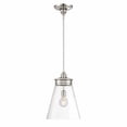 thumbnail image 1 of 4811-PN-CL-Norwell Lighting-Emma - 1 Light Pendant-17.5 Inches Tall and 12 Inches Wide-Polished Nickel Finish, 1 of 6