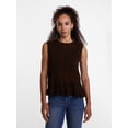 thumbnail image 1 of Scenario Women's Texture Peplum Tank Sweater, Lightweight, Sizes XS-XXXL, 1 of 6