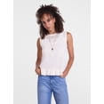 thumbnail image 1 of Scenario Women's Texture Peplum Tank Sweater, Lightweight, Sizes XS-XXXL, 1 of 6