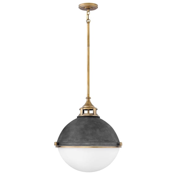 4835DZ Fletcher Chandelier, Aged Zinc