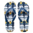thumbnail image 1 of 48362-S  Unisex Beer Repeating Can Labels Sandals - Small, 1 of 1