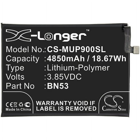 4850mAh BN53 Battery for Redmi Note 9 Pro Max M2003J6B1I M2003J6B2G Note 9 Pro