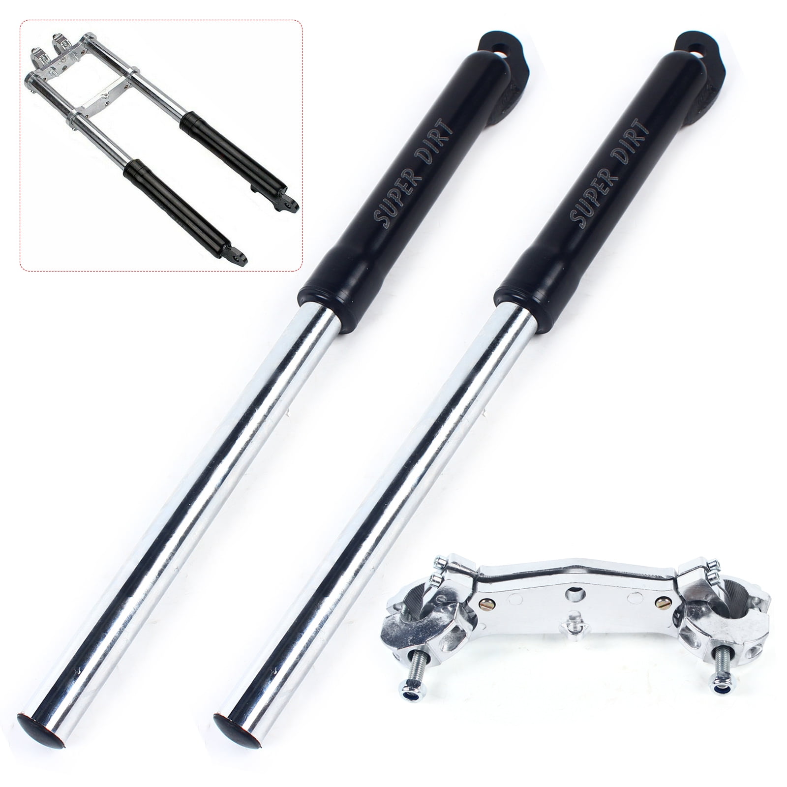 485mm x 103mm Front Shock Absorber for Mini Off-Road Motorcycles, Black Motorcycle Fork for Enhanced Ride Comfort