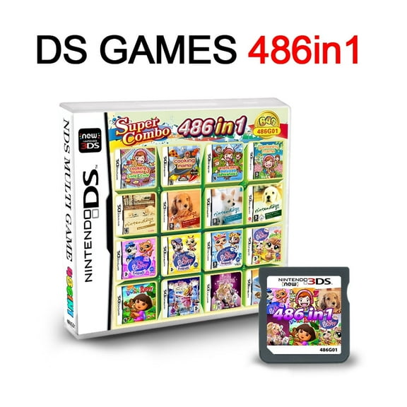 486 IN 1 DS Game, US Version, NDS game color box