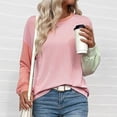 thumbnail image 1 of Generic Women's Oversized Sweatshirt Waffle Knit Color Block Crewneck Long Sleeve Casual Loose Pullover Sweatshirts Tops, 1 of 6