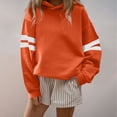 thumbnail image 1 of Generic Womens Oversized Crewneck Sweatshirts Fleece Striped Shirts Loose Casual Pullover Tops Fall Long Sleeve Preppy Blouse, 1 of 3