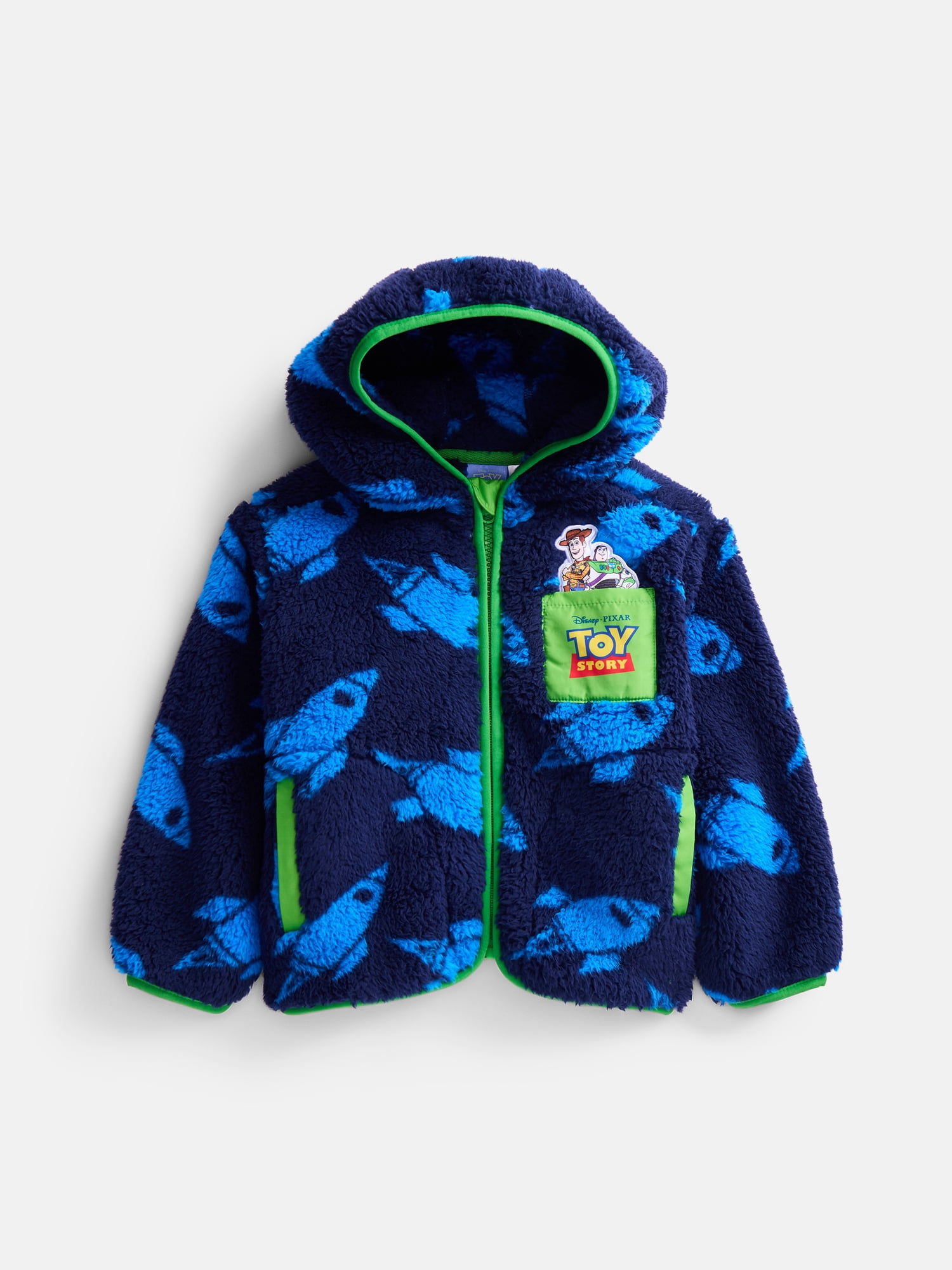Toy Story Toddler Boys Fleece Full Zip Hooded Jacket, Sizes 12M-5T