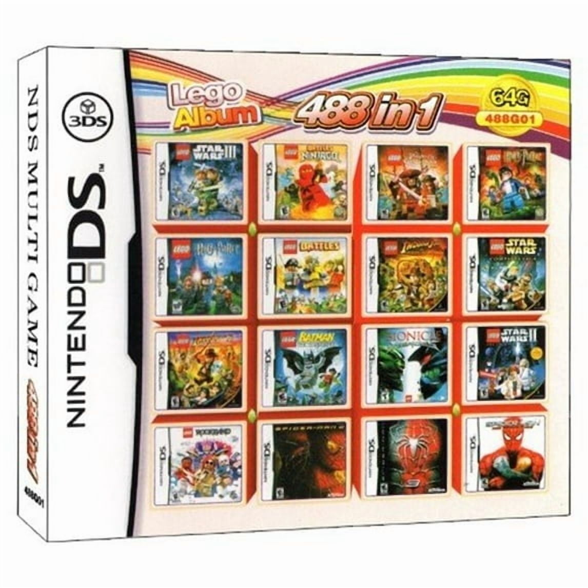 488 IN 1 NDS game color box US Version - Walmart.com
