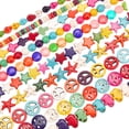 thumbnail image 1 of 488 Pcs Colorful Turquoise Beads Theme Turquoise Loose Spacer Beads Skull Peace Sign Cross Starfish Beads Charm for Jewelry Making Bracelet Necklace Crafting Colorful, 1 of 6