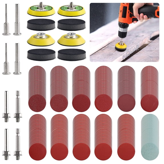 488 Pcs Sanding Discs Pad Variety Kit 50mm 2 Inch Sanding Disc Includes 80-3000 Grit Quick Change Sanding Pad Hook and Loop Sanding Discs for Metal Wood Glass Car