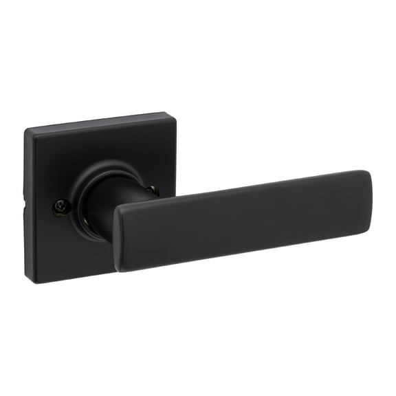 Kwikset Breton Square Half-Dummy Lever Doorknob Matte Black