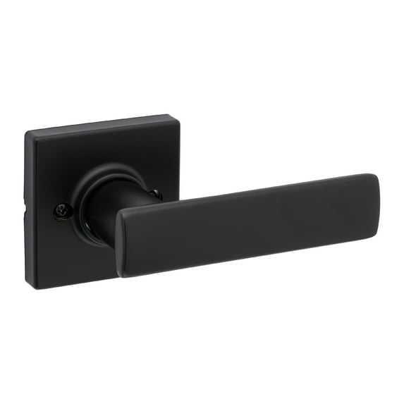 Kwikset Breton Square Half-Dummy Lever Doorknob Matte Black