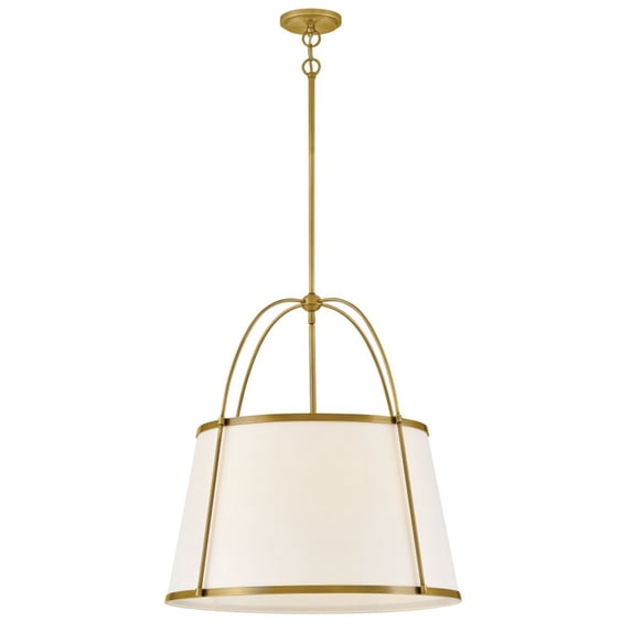 4895LDB-OW Hinkley Lighting Clarke - 20W 4 LED Medium Chandelier-25.25 Inches Tall and 24.5 Inches Wide-Lacquered Dark Brass Finish