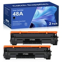 48A Toner Cartridges Replacement Compatible for HP 48A CF248A Work with Laserjet Pro M15w M15a M16w M16a M28w M29w M29a M30w Printer Ink (2 Black)