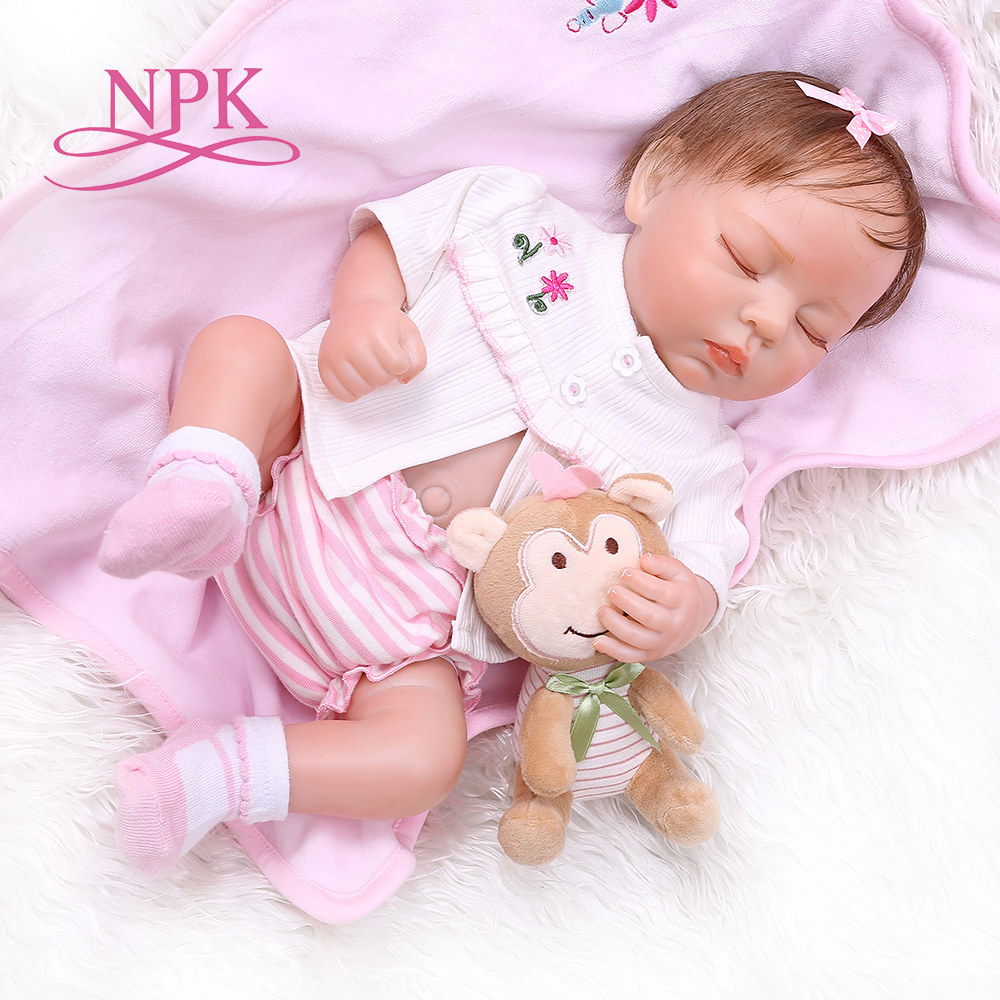 48CM bebe realistic reborn soft full body slicone lifelike sleeping