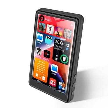 48GB Mp3 Player with Bluetooth, 4.0" Touchscreen Music Player with Speaker, Portable HiFi Sound MP4 MP3 Player with Earphones, Voice Recorder, E-book, Picture, Up to 256 GB, Black