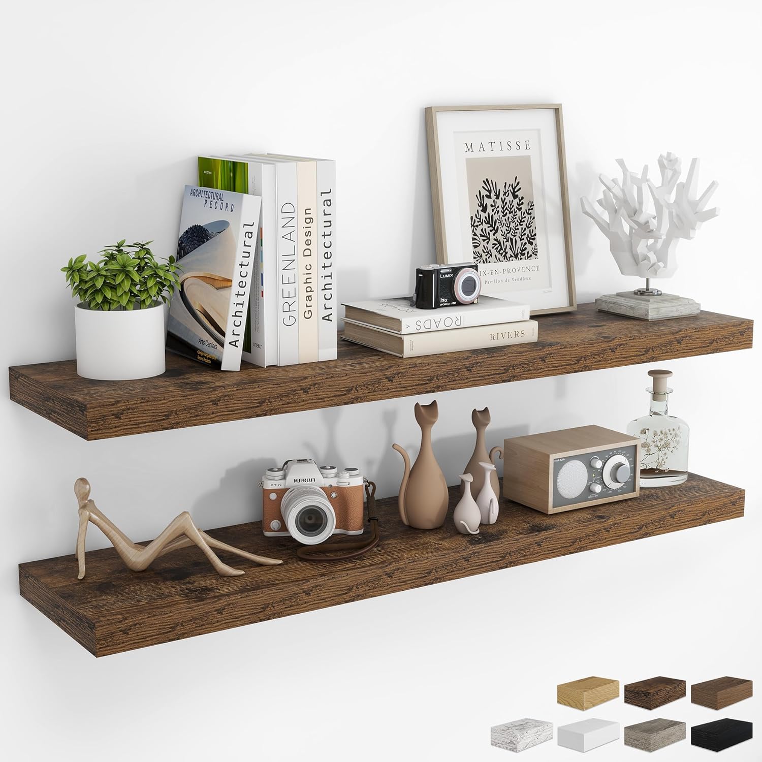 48Inch Floating Shelves For Wall 2 Pack Shelves For Bedroom Kitchen 