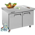 thumbnail image 1 of 48Inch Refrigerator Sandwich/Salad Prep Table Refrigerator,7.42 cu. ft W 1 Door Commercial Stainless Steel Counter Food Prep Station Cooler Refrigerator for Restaurant Bar, 1 of 7
