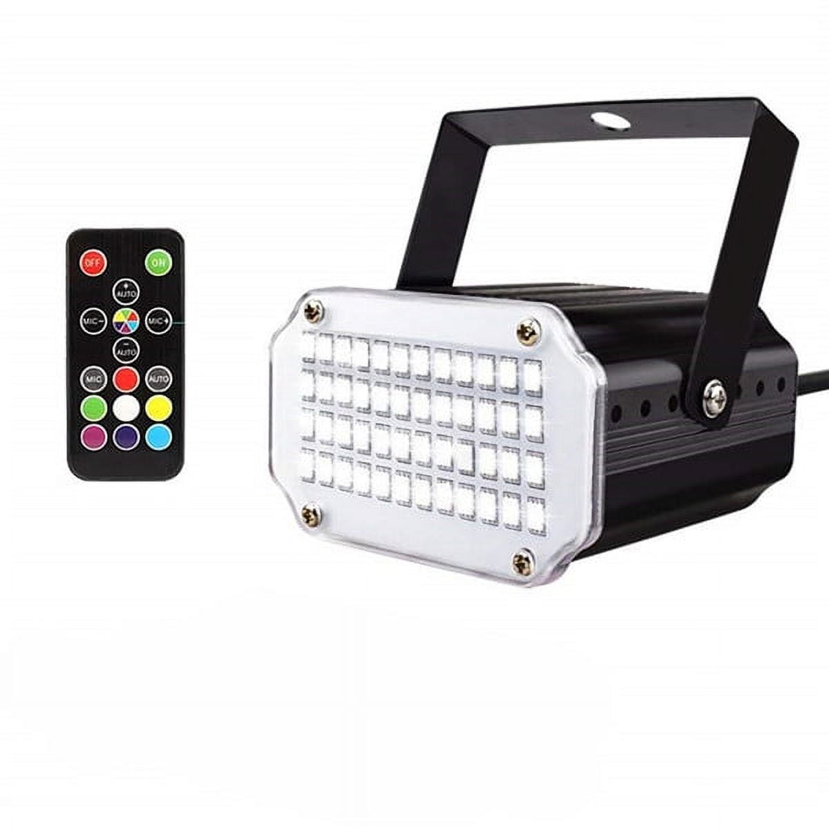 Yesurprise 48 LED 7-Color Strobe Light Indoor Remote Sound Activated Stage Flashing Light