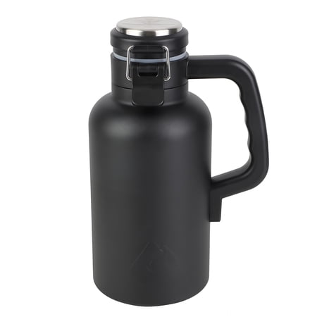 Ozark Trail 48oz Stainless Steel Insulated Growler, Leak-Proof Travel Bottle, Black