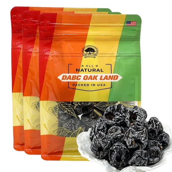 48OZ Seedless Plums Snack Ebony Plum Sweet Tangy Dried Plums with Soft Chewy