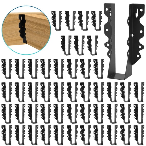 48PCS 2''X8'' Joist Hanger Carbon Steel Powder Coated Hardware Bracket