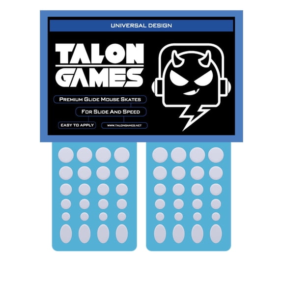 48PCS 5mm, 6mm, 7mm, 8mm, 9mm, 7 * 11mm Round Universal Dots TALONGAMES Mouse Feet for Gaming Mouse Skates, White
