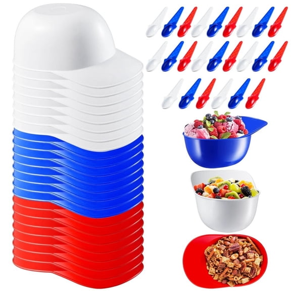48PCS Baseball Party Supplies, Include 24 8oz Baseball Helmet Dessert Bowls & 24 Spoons, Cute Mini Baseball Cap Ice Cream Bowls Appetizer Snack Cups for Baseball & Birthday Parties