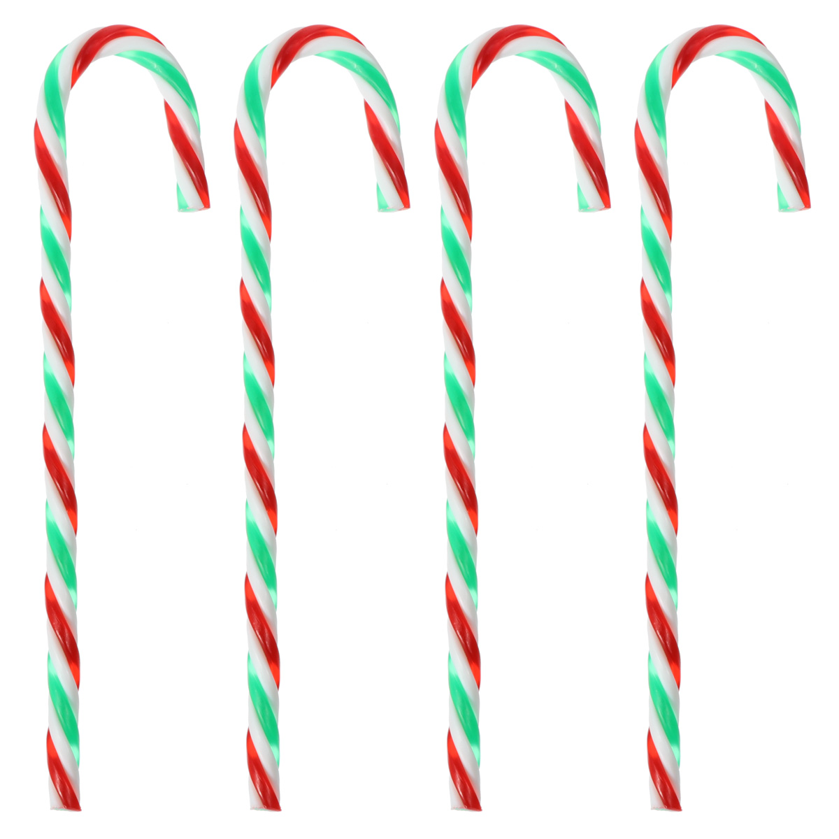 48PCS Candy Cane Ornaments Plastic Christmas Hanging Decoration