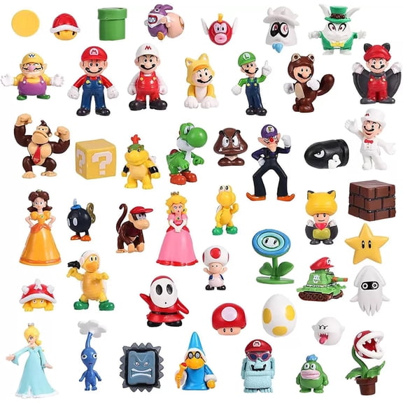 48PCS Cartoon Inspired Mini Action Figures Set, Classic Game Characters Figurines, 2 Inch Toys for Cake Toppers, Party Favors & Collectibles