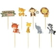 thumbnail image 1 of 48PCS Double Sided Zoo Animal Theme Dessert Muffin Cake Cupcake Toppers Picks Cake Decoration for Jungle Safari Themed Party, Baby Shower or Birthday Party Decoration, 1 of 6