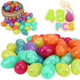 thumbnail image 1 of 48PCS Easter Eggs Empty, 2.4'' Marbling Plastic Easter Eggs for Filling Candy&Treats, Easter Eggs Hunt, Easter Basket Stuffers Fillers, Easter Party Favor, Classroom Prize Supplies, Easter Decorations, 1 of 9