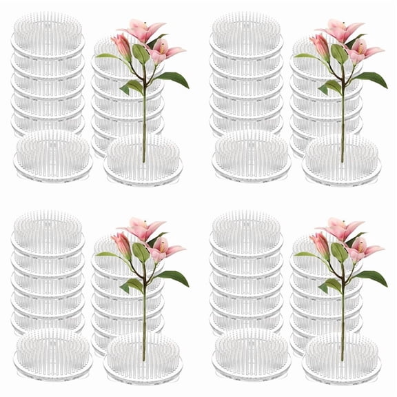 48PCS Flower Frogs for Arrangements Vase Plastic Pin Frog Vase Clear Flower Frog 2.76 Inch Flower Pins Floral Frog