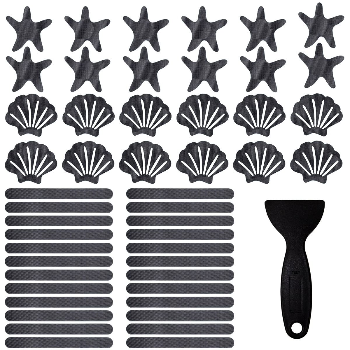 48PCS Non Slip Bathtub Stickers with Scraper, Shell Starfish Shower ...