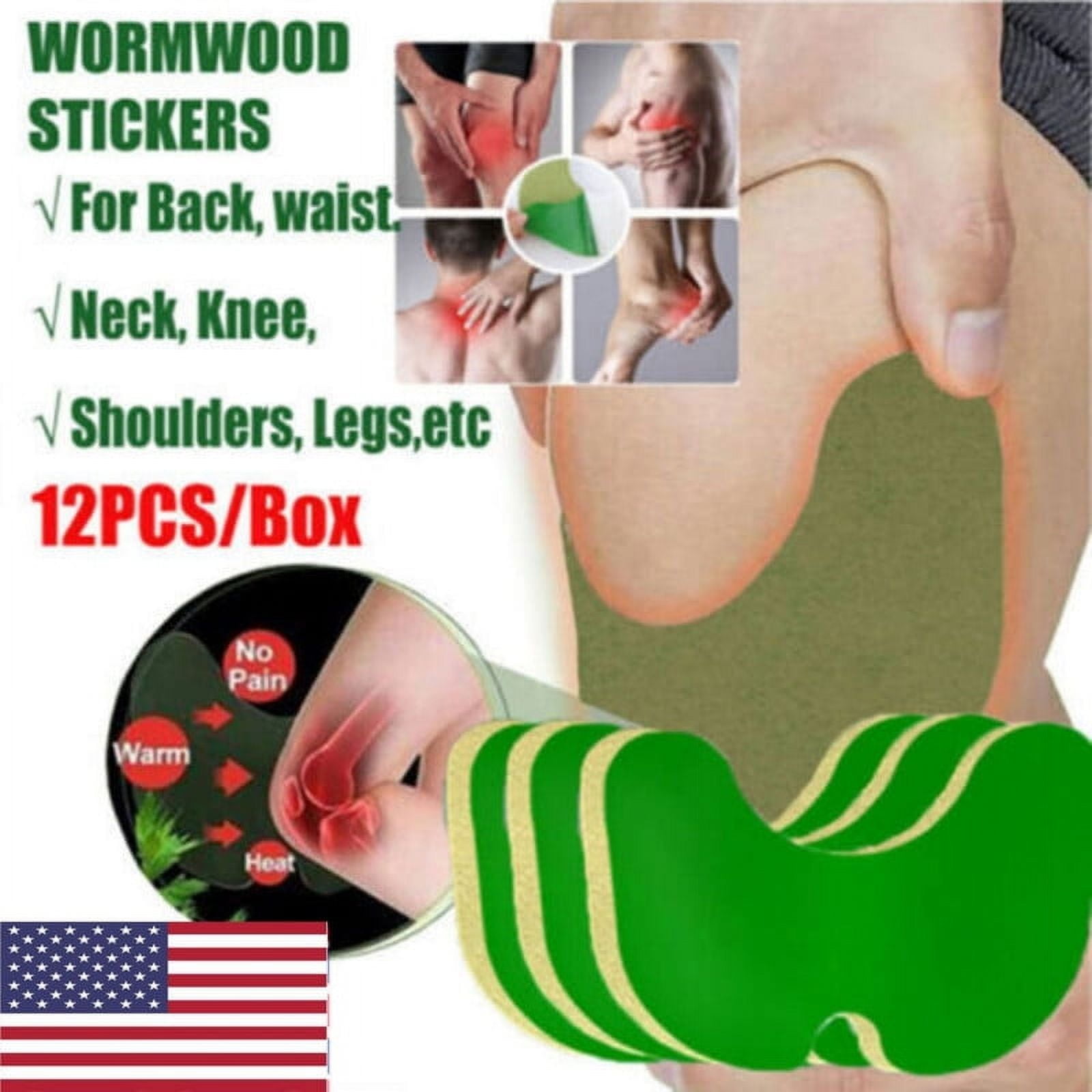 48PCS Original Well Knee Herbal Knee Pātch - Well Knee Plāster for Knee Support & Muscle Pain - Maximum Strength for a Temporary Relief - Adhesive Heat Pātches Made with Natural Herbs