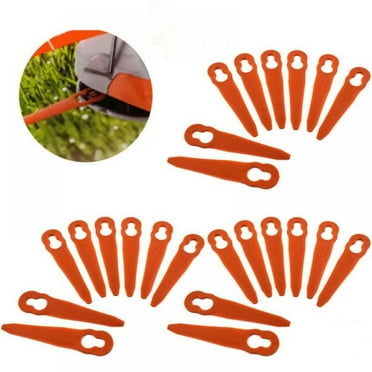 48PCS Plastic String Trimmer Head Blades Replacement for Stihl PolyCut 2-2 4008 007 1000 Lawnmower Weed Eater Blades Grass Cutter Tools