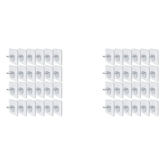48PCS Punch Free Shelf Support Peg-Self Adhesive Shelves Clips for Kitchen Cabinet Closet Brackets Clapboard Layer
