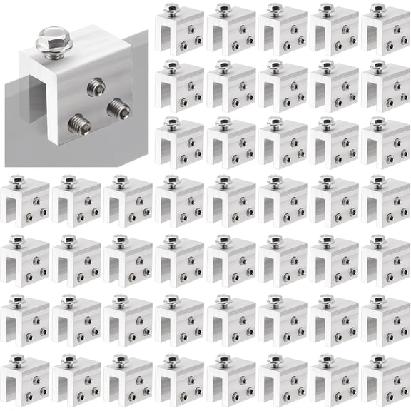48PCS Standing Seam Roof Clamps, Metal Roof Fixing Clamps, Racking Bracket for Solar Panel Module Installation, Starlink Base, Heat Cable and Snow Guard Attachment