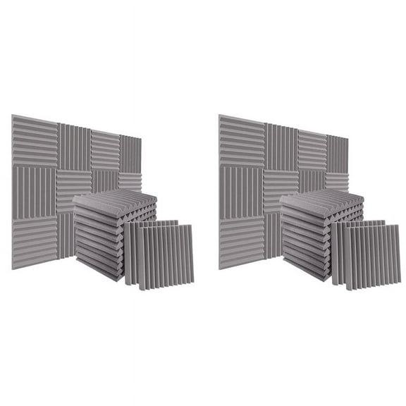 48Pack 1 Inch x 12 Inch X12 Inch Soundproof Foam Panels Sound Absorbing Insulation for Recording Studio, Gaming Room