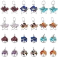thumbnail image 1 of 48Pcs 12 Styles Tree of Life Pendant Chakra Crystal Quartz Dangle Charms with Large Jump Rings Flat Round Star with Tree Charms for DIY Jewelry Making Hole: 5/7.5mm for DIY, 1 of 6
