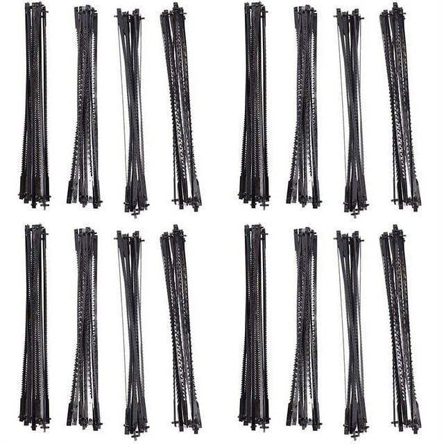 48Pcs 5 Inch Pinned Scroll Saw Blades TPI 10/15/18/24 Power Tools Accessories for Woodworking