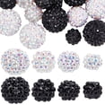 thumbnail image 1 of 48Pcs 8 Styles Resin Rhinestone Beads Disco Ball Bead Bulk Round Bubblegum Pave Full Rhinestones Glitter Spacer Pen Beads, 1 of 5