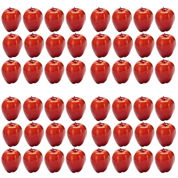 48Pcs Artificial Red Delicious Fruit for Kitchen Home Foods Decor Home Decoration Artificial