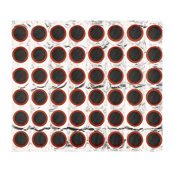 48Pcs Bicycle Inner Tube Repair Patches, Round and Rectangular Rubber Puncture Cold Patch Kit for Bike Tires, Motorcycles and Inflatables, 1.14" & 1.30"x0.98"