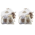 thumbnail image 1 of 48Pcs Burlap Pouches with Drawstring and Heart Pattern Candy Gift Bag Jute Pouch Baptism Bag Wedding for Stuffing Bag, 1 of 8