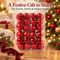 thumbnail image 1 of 48Pcs Christmas Tree Bauble Ornaments Set, Red Shatterproof Hanging Balls, 1.57in & 2.36in Xmas Tree Decor, Holiday Party Home Indoor Decor, 1 of 7