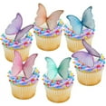 thumbnail image 1 of 48Pcs Edible Butterflies for Cake Decorating Wafer Paper Butterfly Cupcake Toppers Edible Cake Toppers for Wedding Birthday Party Cupcakes Decorations(Mix Color), 1 of 10