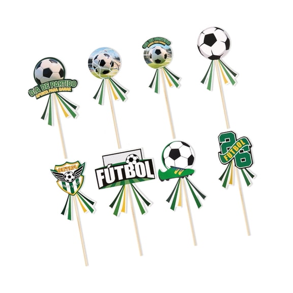 48Pcs Football World Game Baking Cake Toppers Cupcake Picks Dessert Decorations